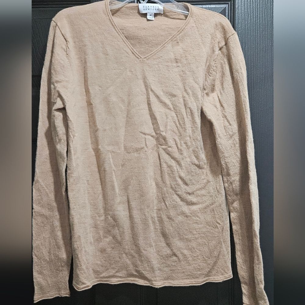Barneys New York Tan Knit Top
